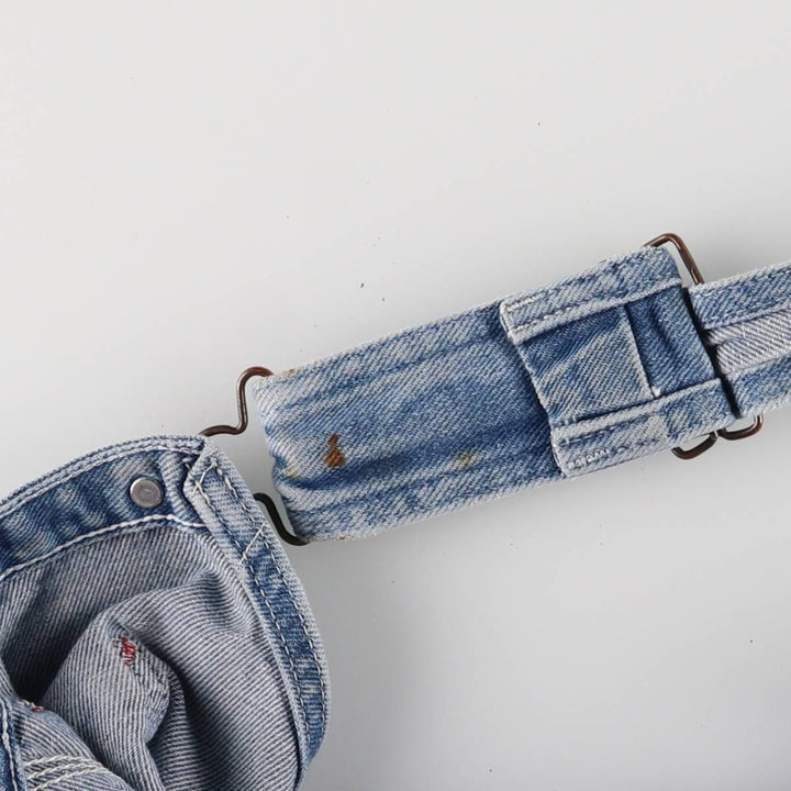 Dickies Men's Oversized Denim Overalls (W45) cotton blue type Vintage Second Hand