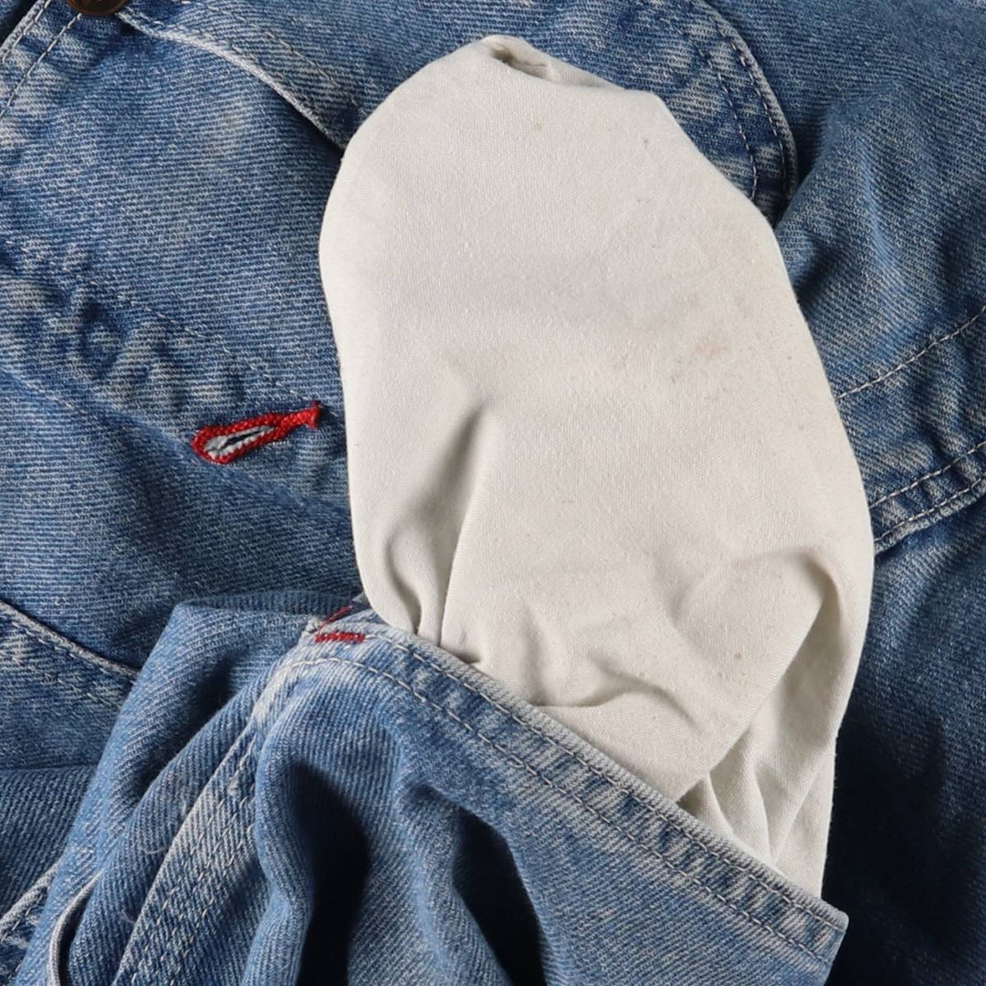 Dickies Men's Oversized Denim Overalls (W45) cotton blue type Vintage Second Hand