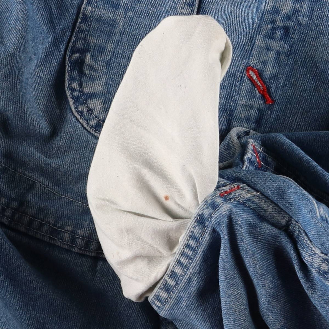 Dickies Men's Oversized Denim Overalls (W45) cotton blue type Vintage Second Hand