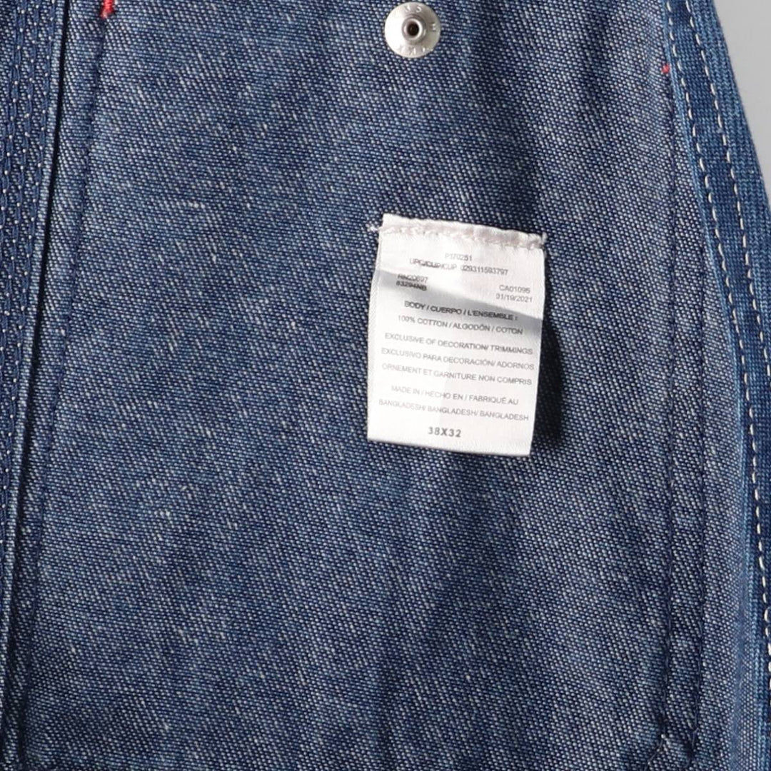 Dickies denim overalls for men, equivalent to W39 cotton blue type Vintage Second Hand