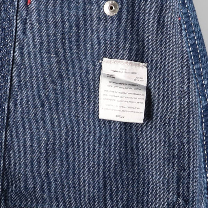 Dickies denim overalls for men, equivalent to W39 cotton blue type Vintage Second Hand
