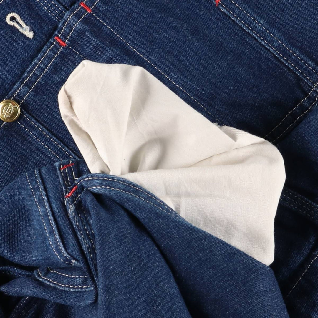 Dickies denim overalls for men, equivalent to W39 cotton blue type Vintage Second Hand