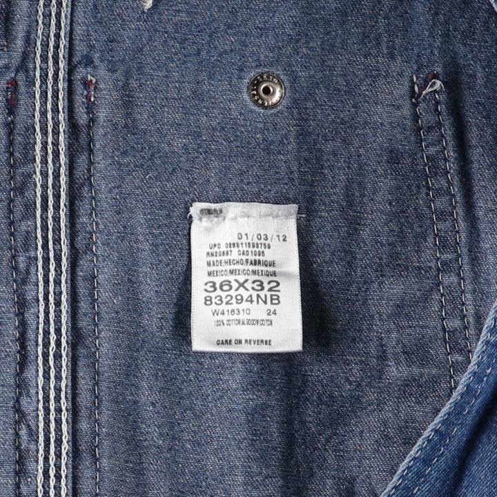 Dickies denim overalls for men, equivalent to w37 cotton blue type Vintage Second Hand