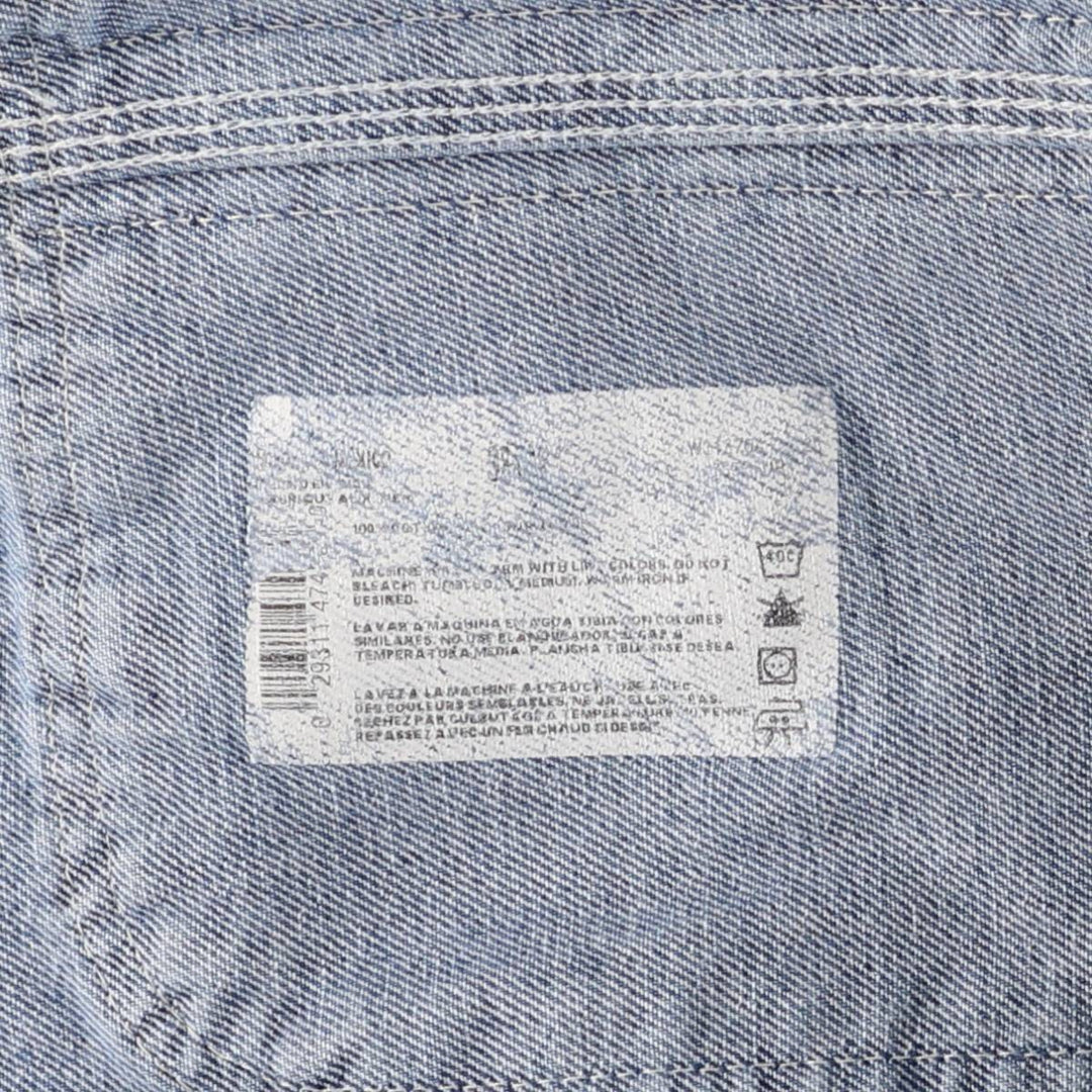 Dickies Men's Oversized Denim Overalls (Size W41) cotton blue type Vintage Second Hand