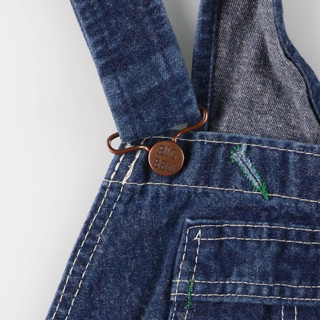 Vintage 1980'S Big Ben denim overalls, made in the USA, men's size W36. cotton blue type Vintage Second Hand