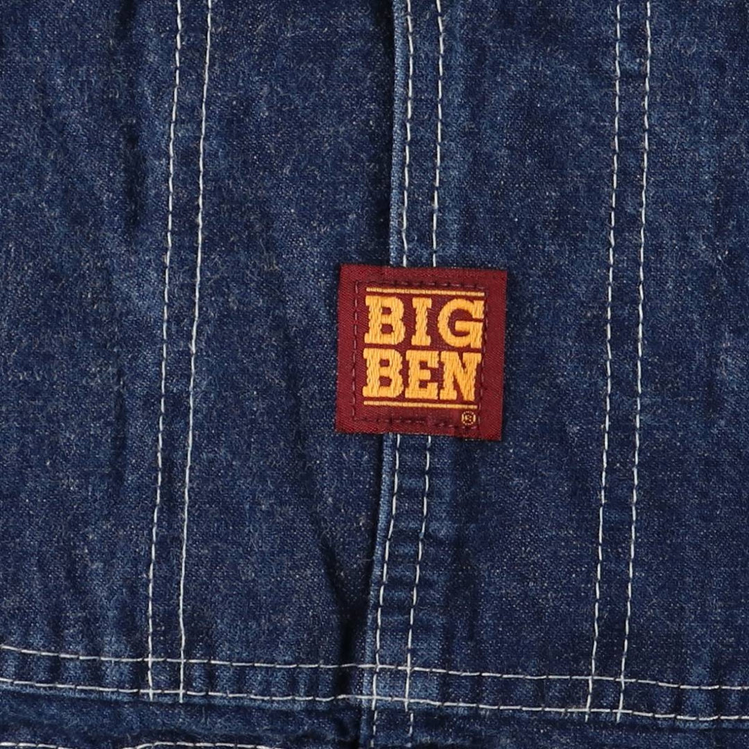 Vintage 1980'S Big Ben denim overalls, made in the USA, men's size W36. cotton blue type Vintage Second Hand