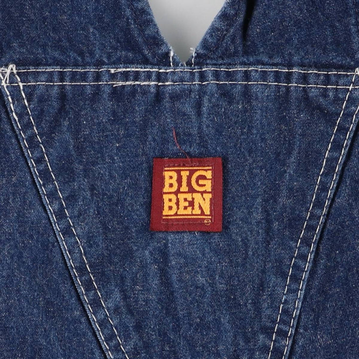 Vintage 1980'S Big Ben denim overalls, made in the USA, men's size W36. cotton blue type Vintage Second Hand