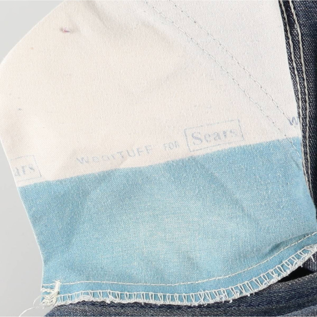 ROE BUCKS Men's Denim Overalls, Size W32 unclear blue type Vintage Second Hand