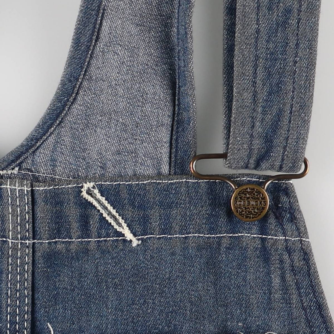 ROE BUCKS Men's Denim Overalls, Size W32 unclear blue type Vintage Second Hand