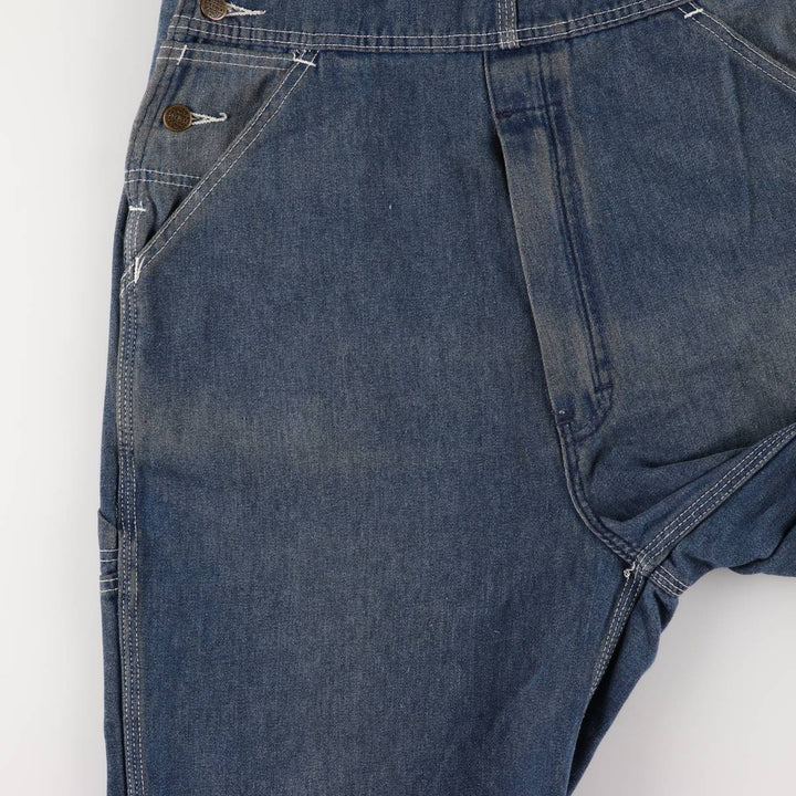 ROE BUCKS Men's Denim Overalls, Size W32 unclear blue type Vintage Second Hand