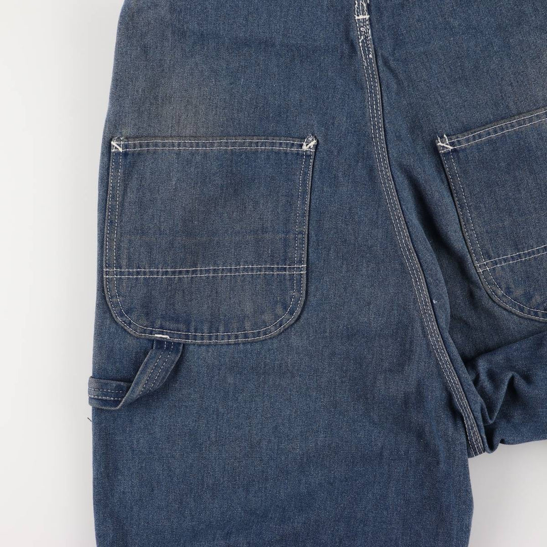 ROE BUCKS Men's Denim Overalls, Size W32 unclear blue type Vintage Second Hand