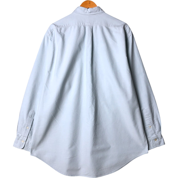 Ralph Lauren POLO by Ralph Lauren long sleeve button down shirt, men's size L cotton Blue type light blue Vintage Second Hand