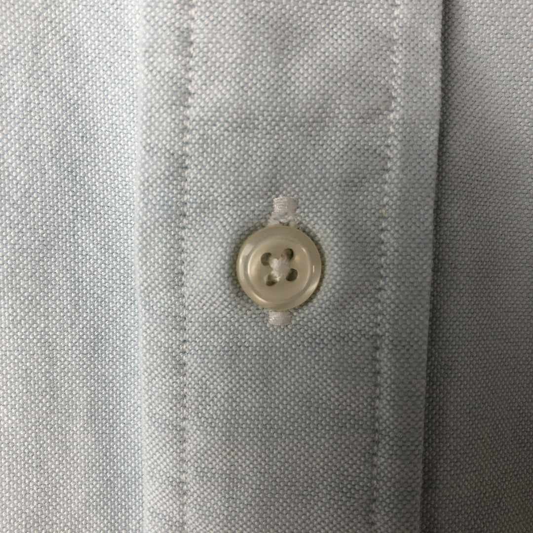 Ralph Lauren POLO by Ralph Lauren long sleeve button down shirt, men's size L cotton Blue type light blue Vintage Second Hand