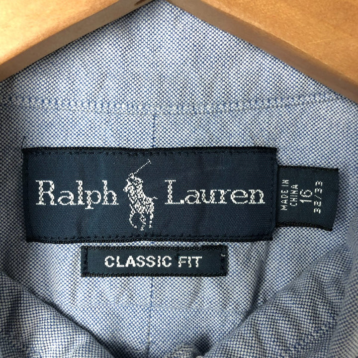 Ralph Lauren Classic Fit Long Sleeve Button Down Shirt, Men's Size L cotton Blue type light blue Vintage Second Hand