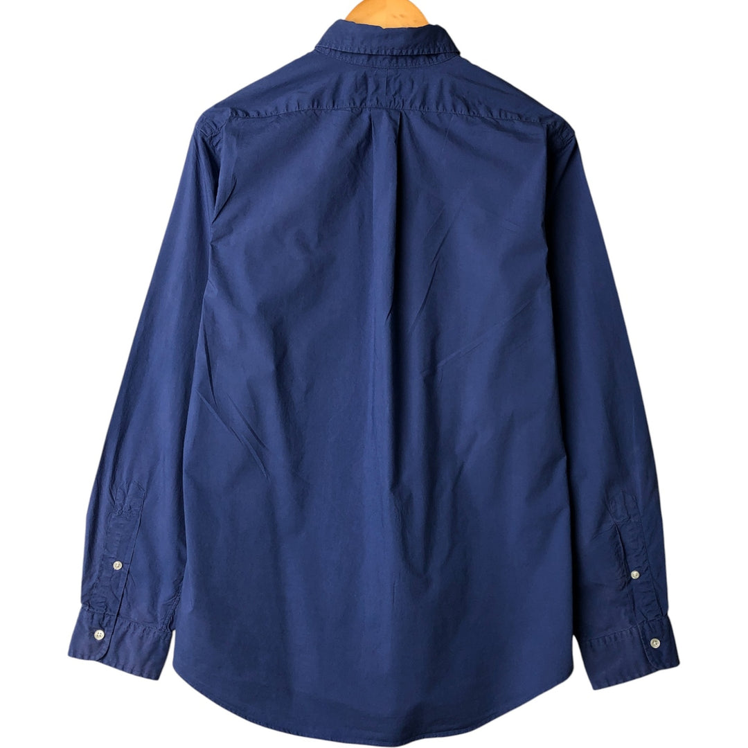 Ralph Lauren CUSTOM FIT long sleeve button down shirt, men's size M cotton navy blue type Vintage Second Hand