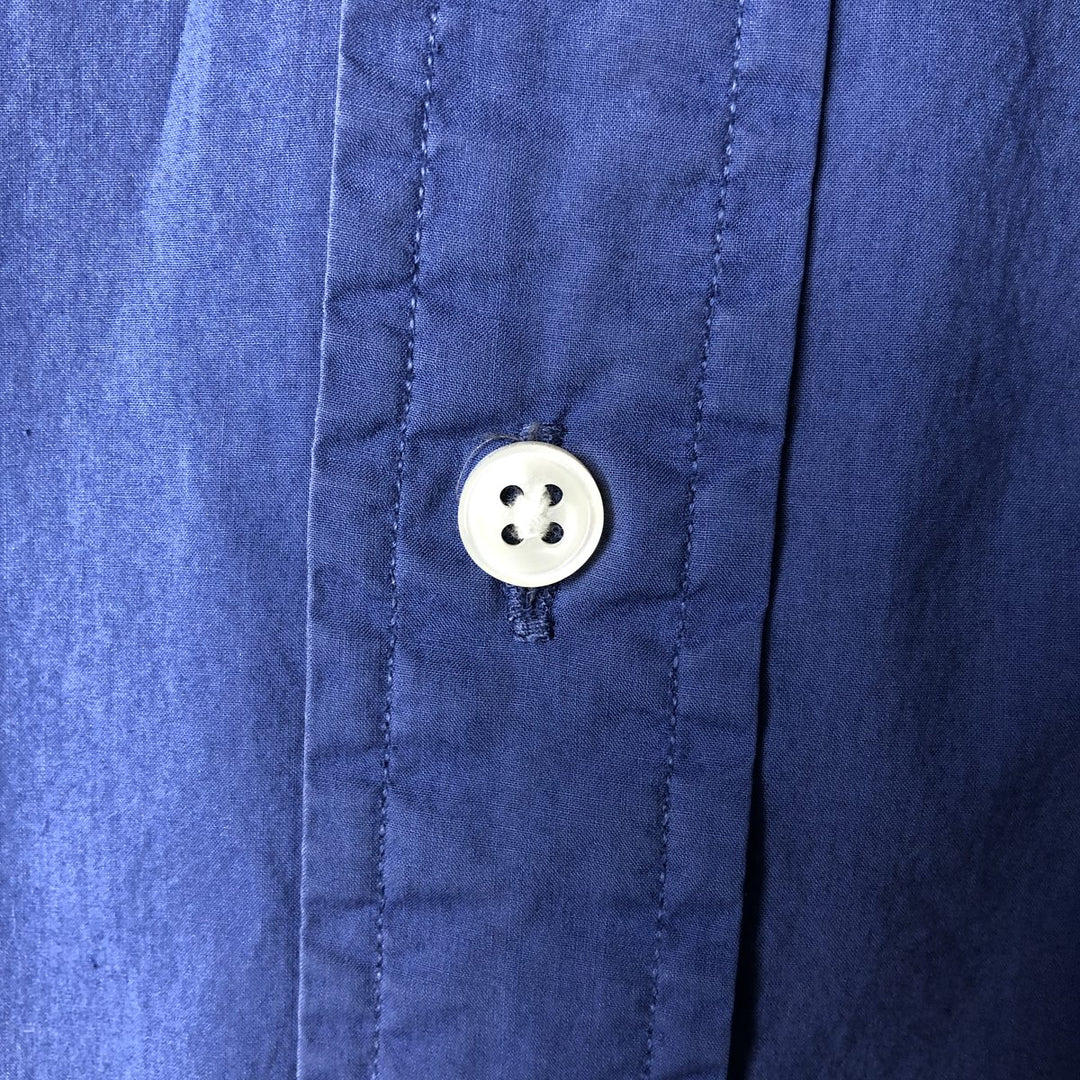 Ralph Lauren CUSTOM FIT long sleeve button down shirt, men's size M cotton navy blue type Vintage Second Hand