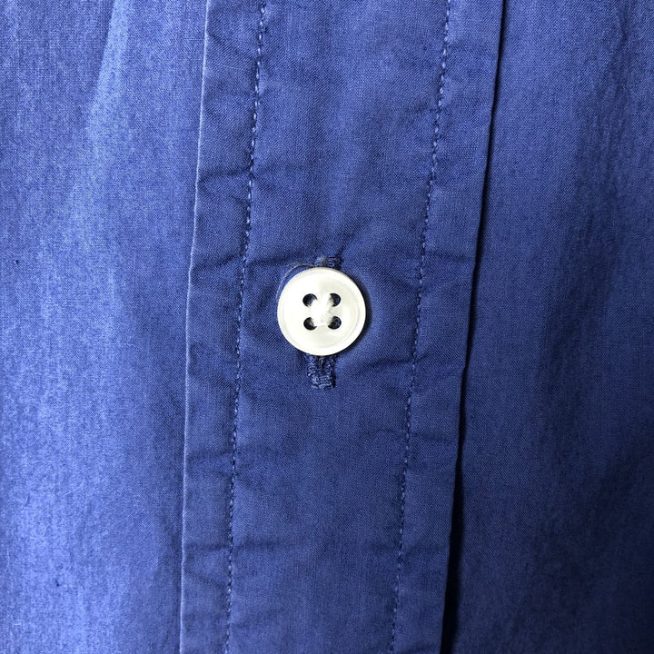 Ralph Lauren CUSTOM FIT long sleeve button down shirt, men's size M cotton navy blue type Vintage Second Hand