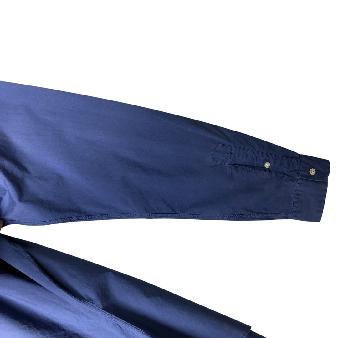 Ralph Lauren CUSTOM FIT long sleeve button down shirt, men's size M cotton navy blue type Vintage Second Hand