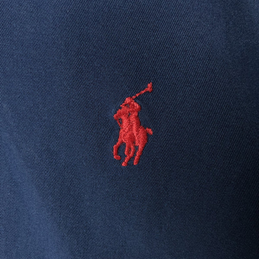 Ralph Lauren Classic Fit Long Sleeve Button Down Shirt, Men's Size L cotton navy blue type Vintage Second Hand