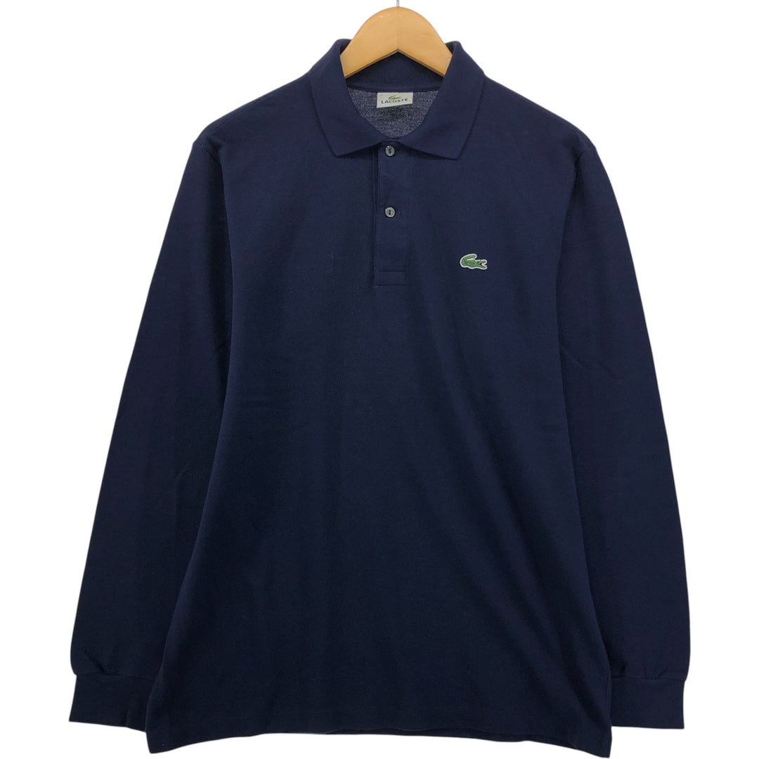Lacoste LACOSTE Long Sleeve Polo Shirt Size 4 Men's M cotton navy blue type Vintage Second Hand