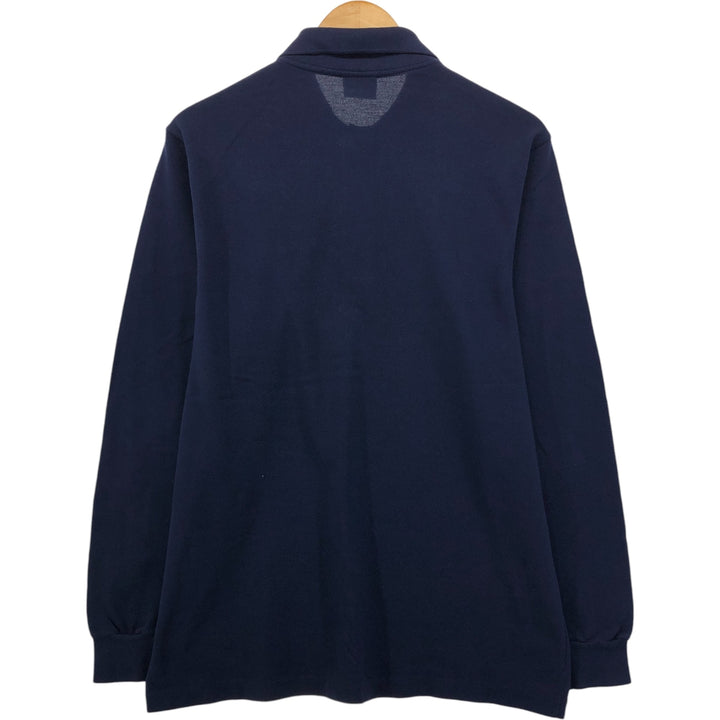 Lacoste LACOSTE Long Sleeve Polo Shirt Size 4 Men's M cotton navy blue type Vintage Second Hand
