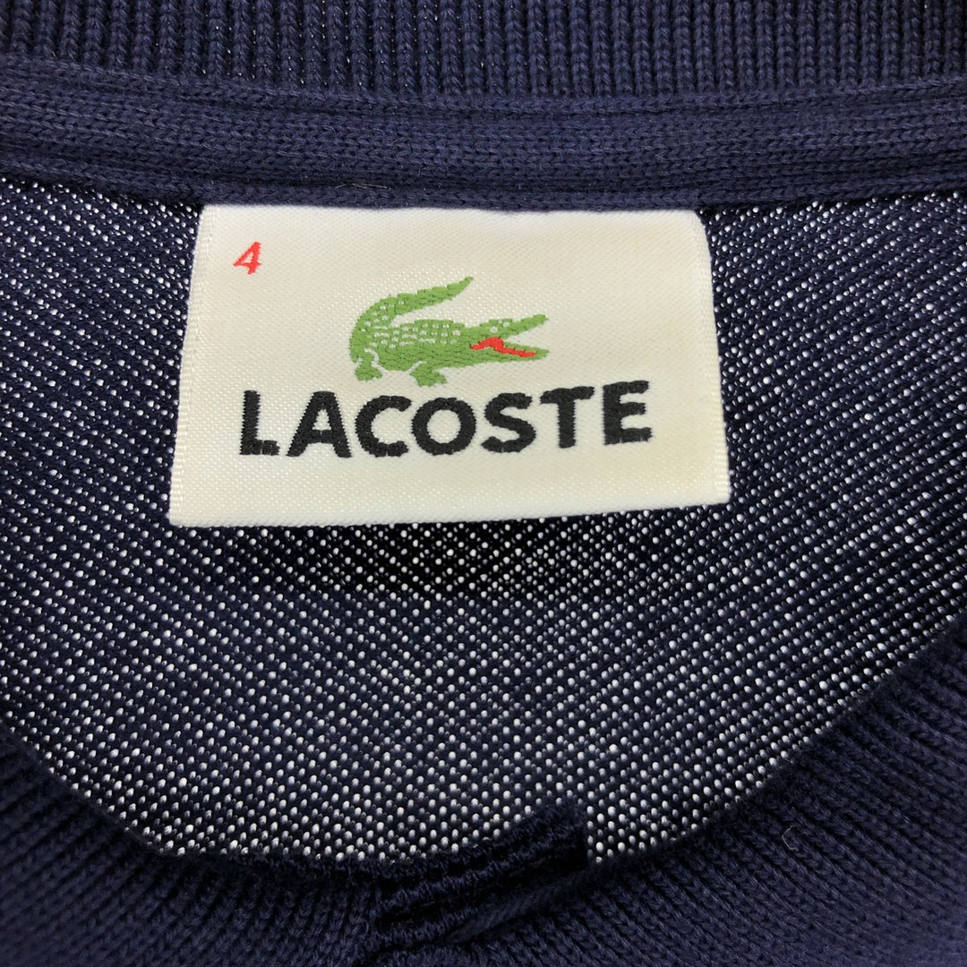Lacoste LACOSTE Long Sleeve Polo Shirt Size 4 Men's M cotton navy blue type Vintage Second Hand