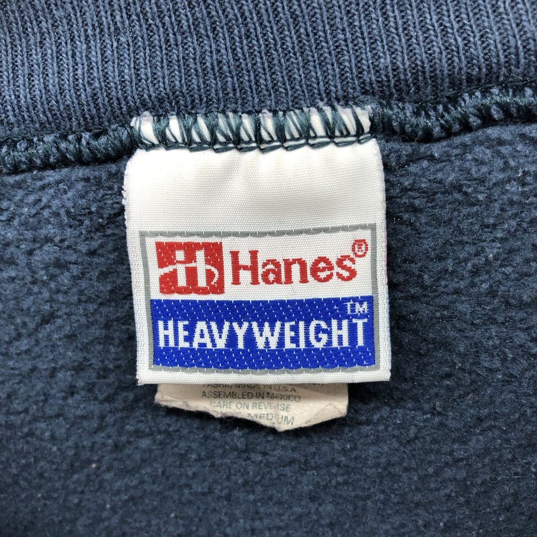 2000'S Hanes HANG LOOSE logo sweatshirt, men's size M cotton Green type dark green Vintage Second Hand