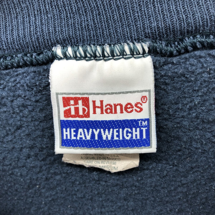 2000'S Hanes HANG LOOSE logo sweatshirt, men's size M cotton Green type dark green Vintage Second Hand