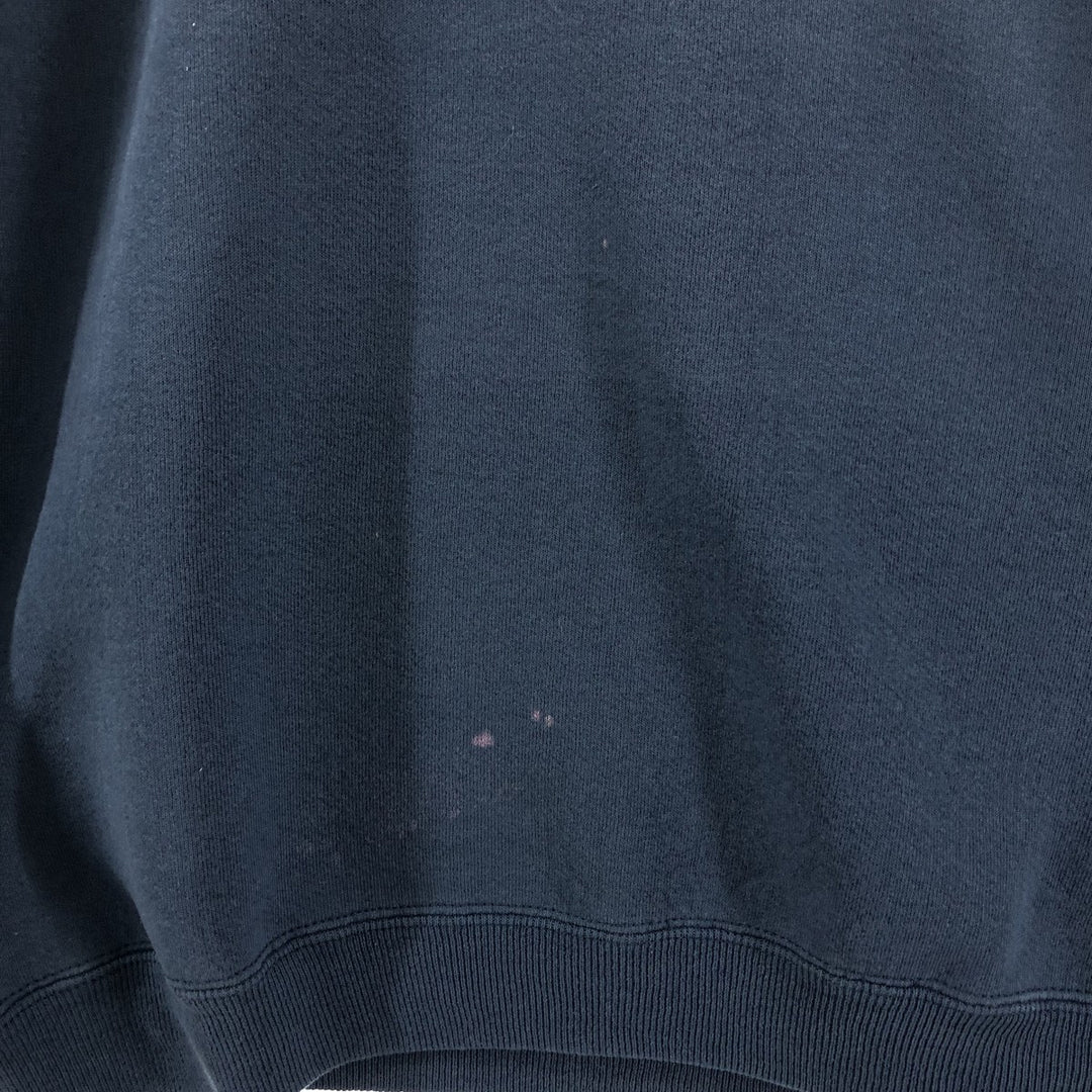 2000'S Hanes HANG LOOSE logo sweatshirt, men's size M cotton Green type dark green Vintage Second Hand