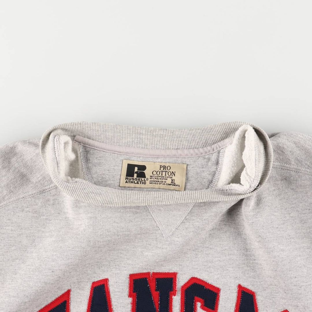 Vintage 90'S Russell PRO COTTON college sweatshirt, men's size XL cotton gray type Vintage Second Hand