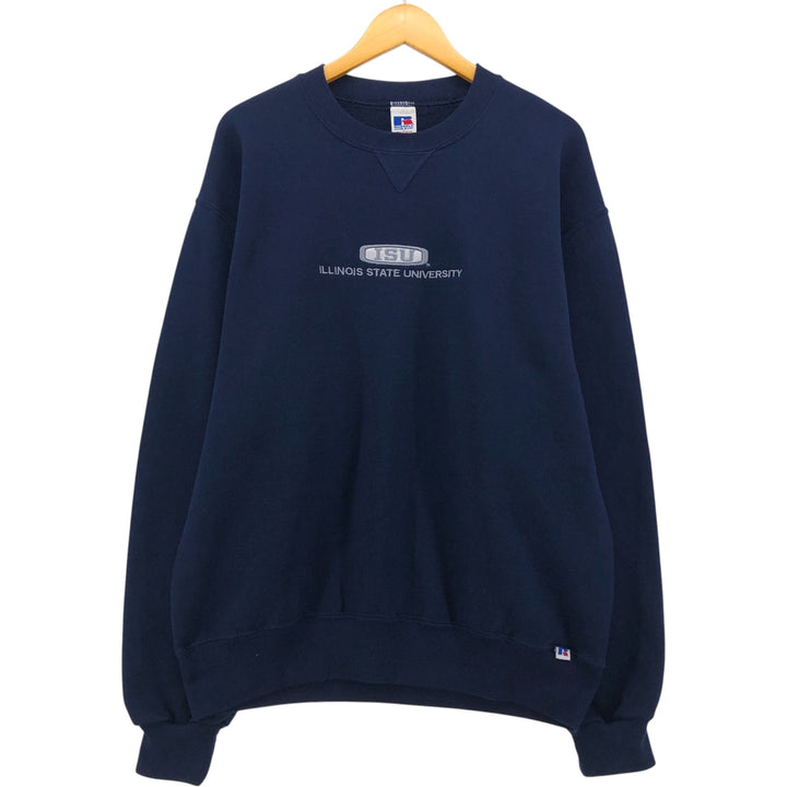 90'S Russell College Sweatshirt, Men's Size L, Vintage cotton navy blue type Vintage Second Hand