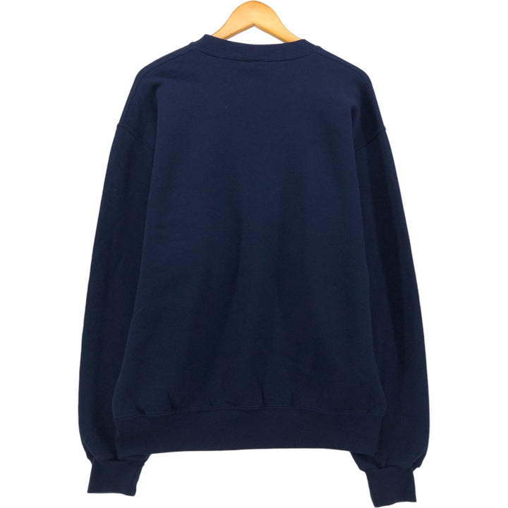 90'S Russell College Sweatshirt, Men's Size L, Vintage cotton navy blue type Vintage Second Hand