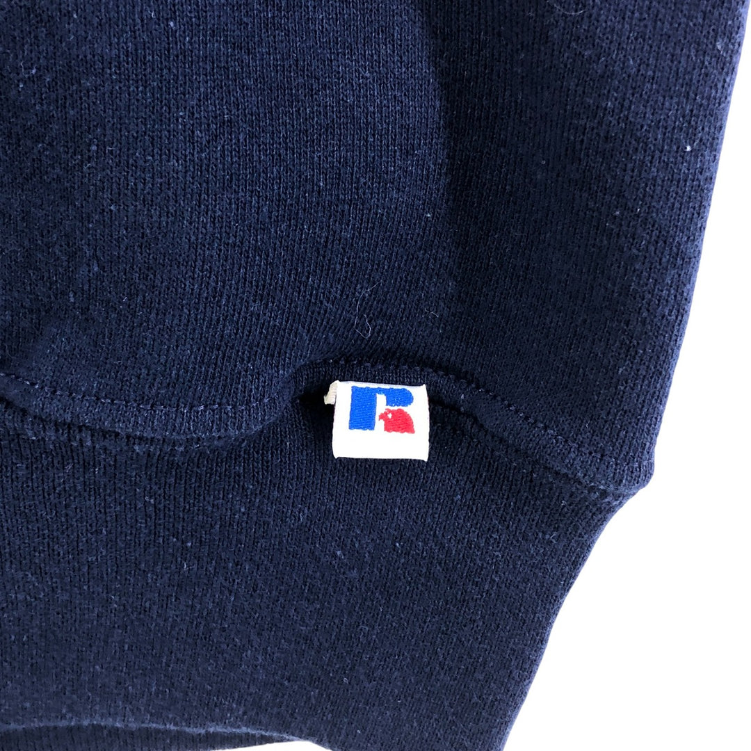 90'S Russell College Sweatshirt, Men's Size L, Vintage cotton navy blue type Vintage Second Hand