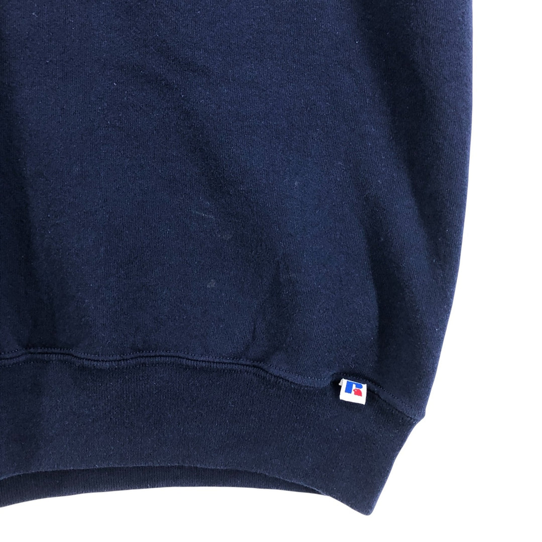90'S Russell College Sweatshirt, Men's Size L, Vintage cotton navy blue type Vintage Second Hand