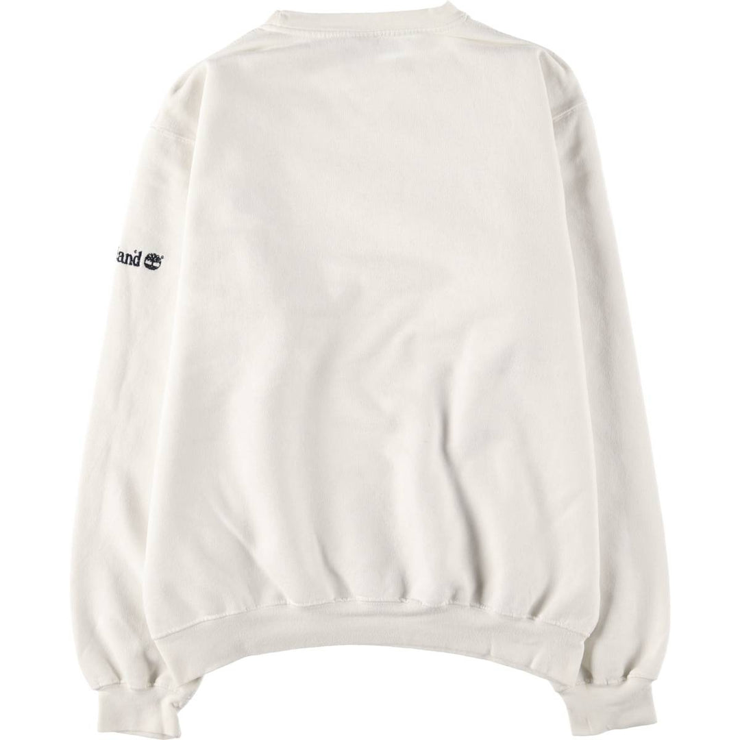 90s-00'S Timberland WEATHERGEAR logo sweatshirt, men's size small cotton white type Vintage Second Hand