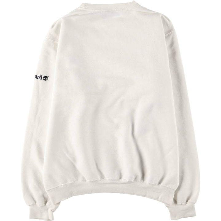 90s-00'S Timberland WEATHERGEAR logo sweatshirt, men's size small cotton white type Vintage Second Hand