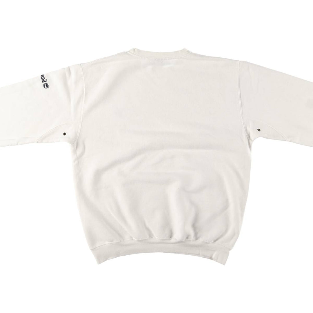 90s-00'S Timberland WEATHERGEAR logo sweatshirt, men's size small cotton white type Vintage Second Hand