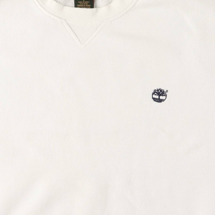 90s-00'S Timberland WEATHERGEAR logo sweatshirt, men's size small cotton white type Vintage Second Hand