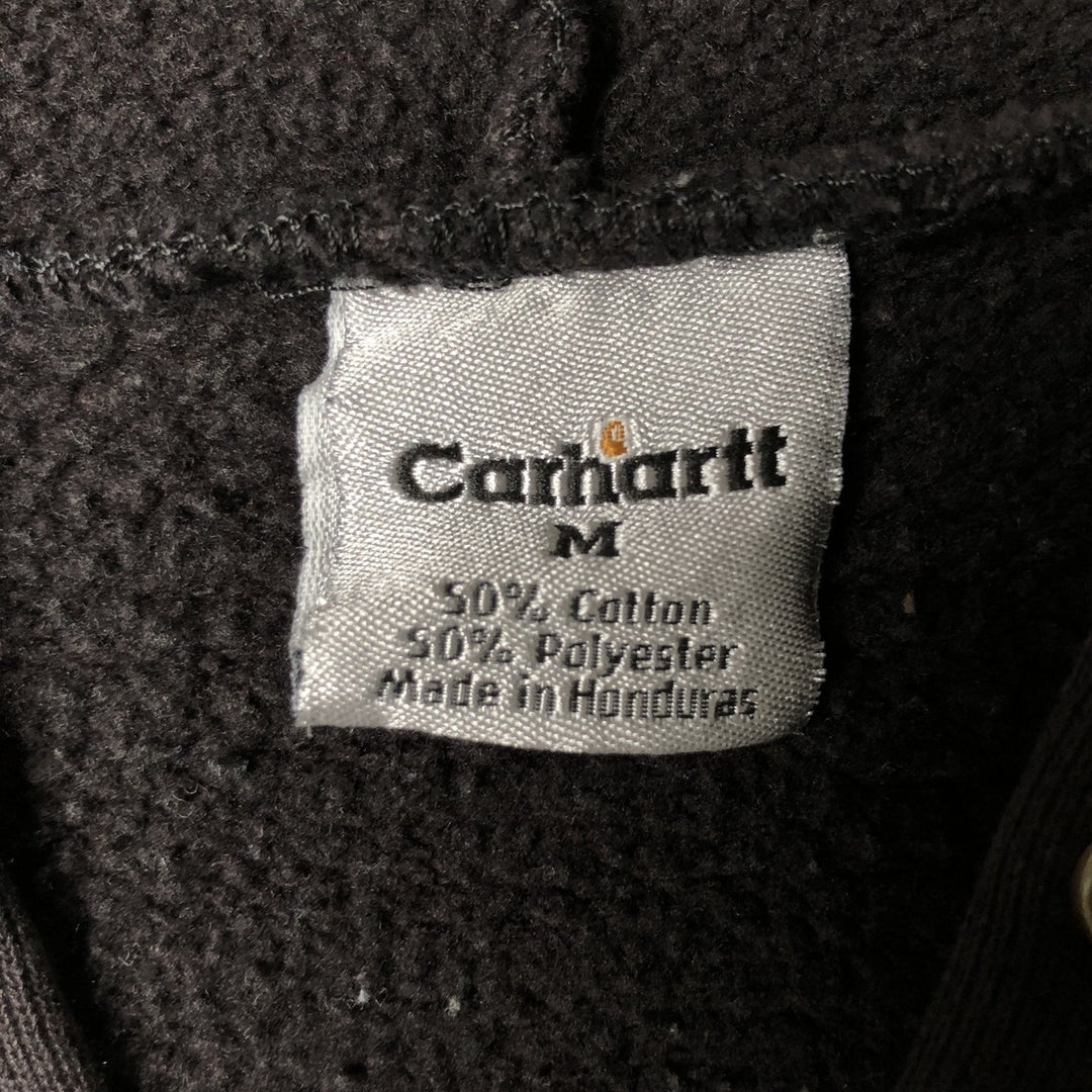 Carhartt Carrier Cut-Off Pullover Hoodie, Men's Size Medium cotton black type Vintage Second Hand