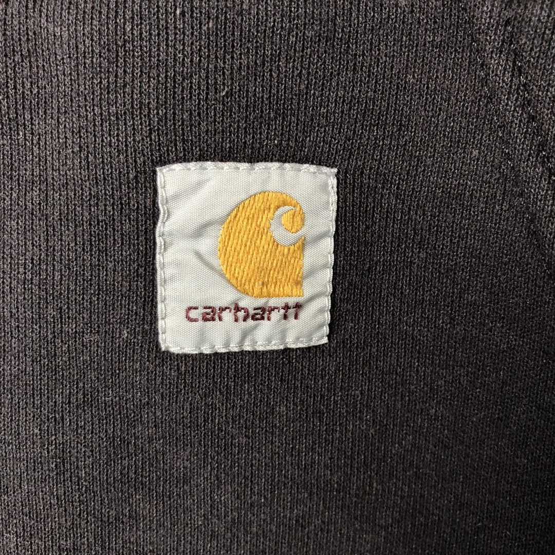 Carhartt Carrier Cut-Off Pullover Hoodie, Men's Size Medium cotton black type Vintage Second Hand