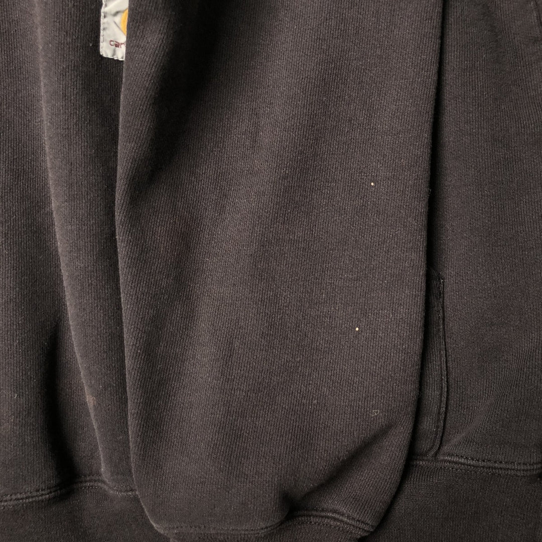 Carhartt Carrier Cut-Off Pullover Hoodie, Men's Size Medium cotton black type Vintage Second Hand