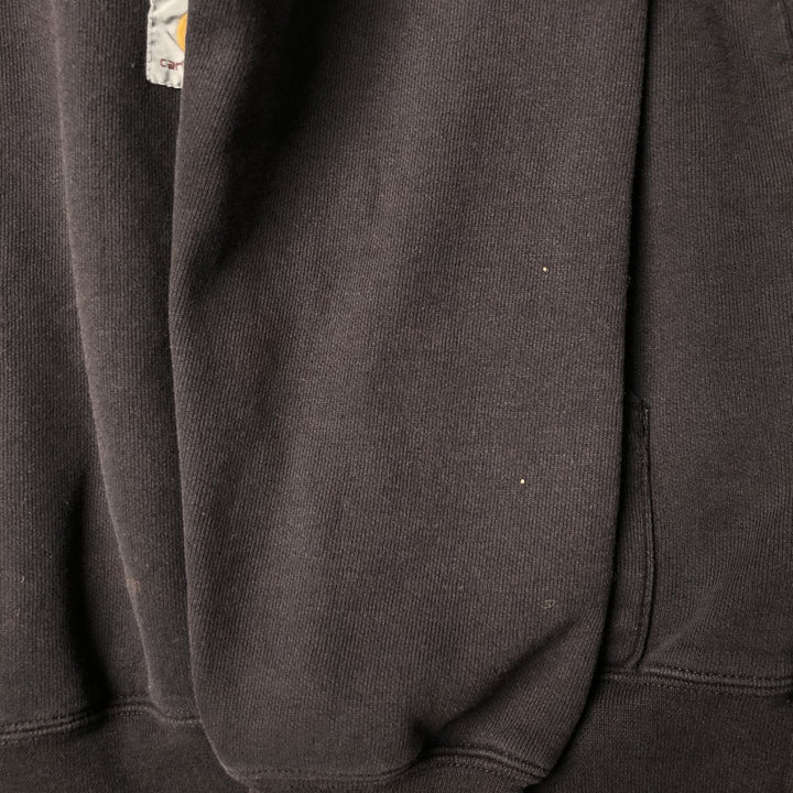 Carhartt Carrier Cut-Off Pullover Hoodie, Men's Size Medium cotton black type Vintage Second Hand