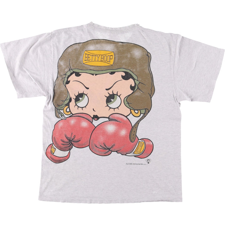 Vintage 90'S Tultex Betty Boop character print T-shirt, men's size L cotton gray type Vintage Second Hand