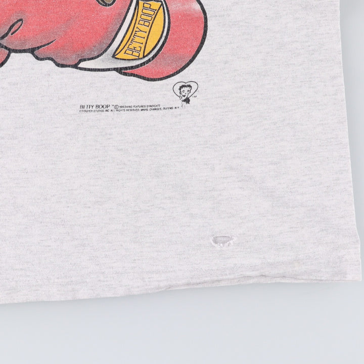 Vintage 90'S Tultex Betty Boop character print T-shirt, men's size L cotton gray type Vintage Second Hand