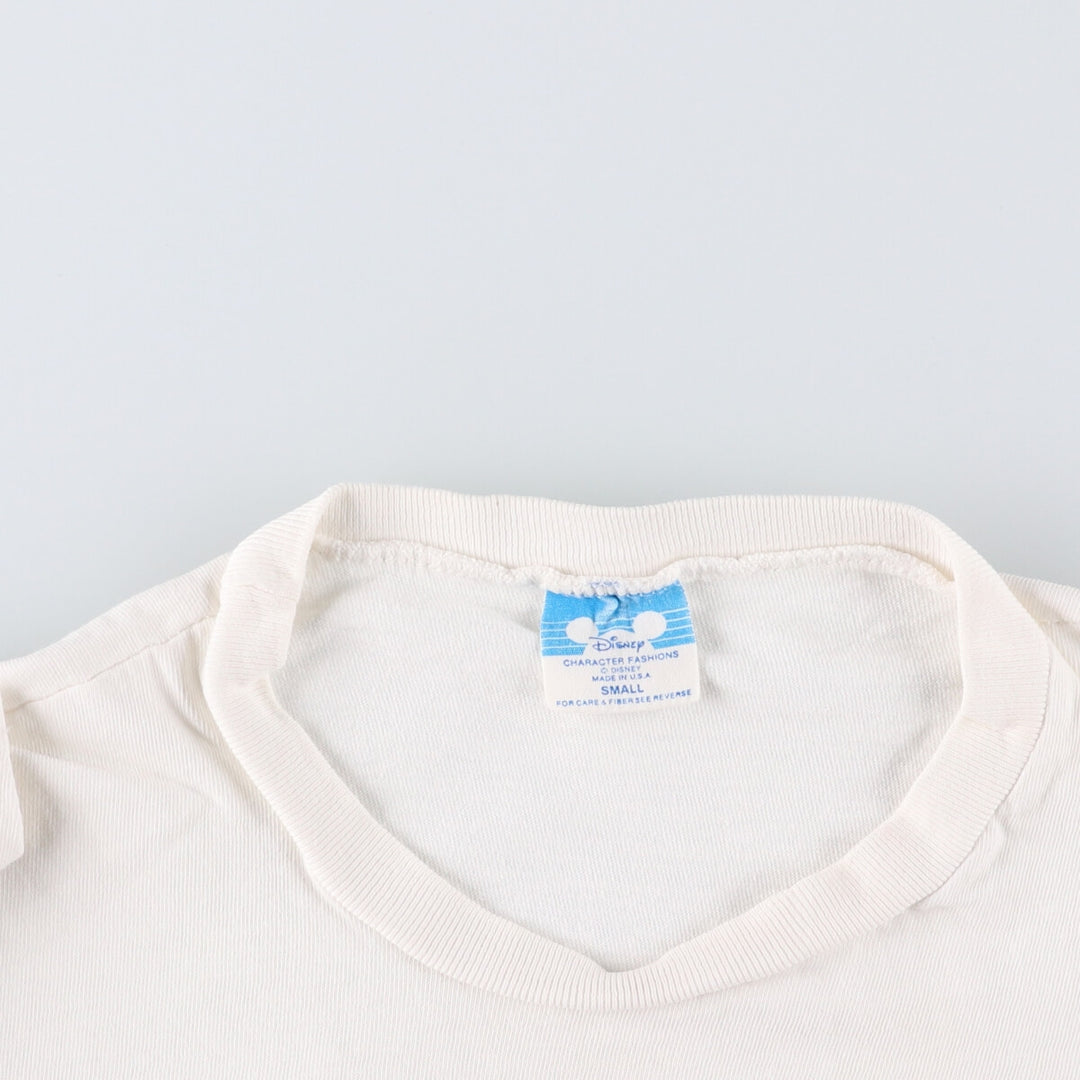 Vintage 1980'S Disney Mickey Mouse character print T-shirt, Made in USA, Men's Size Small cotton white type Vintage Second Hand