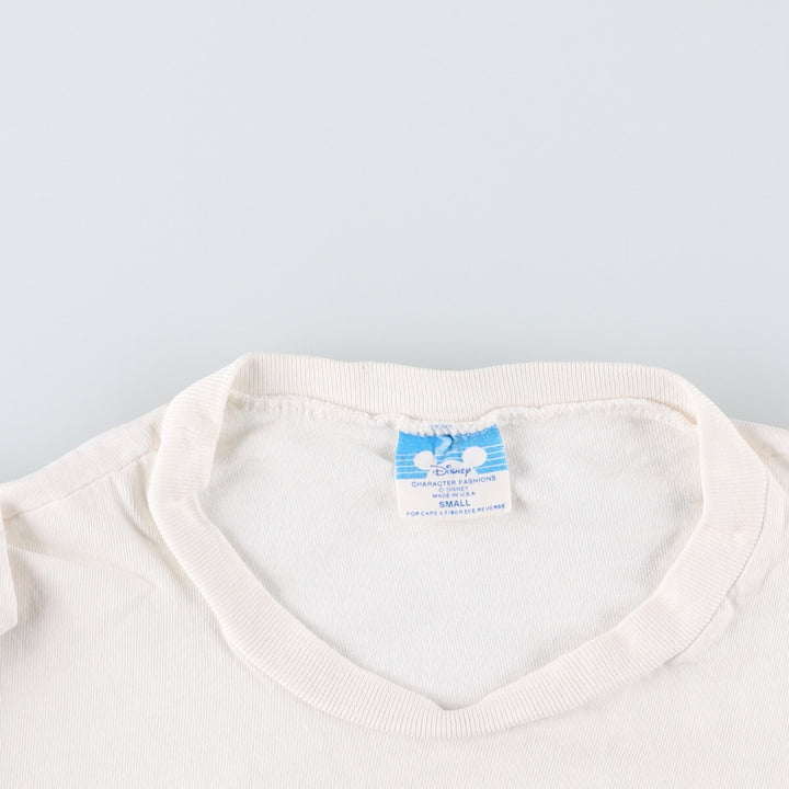 Vintage 1980'S Disney Mickey Mouse character print T-shirt, Made in USA, Men's Size Small cotton white type Vintage Second Hand