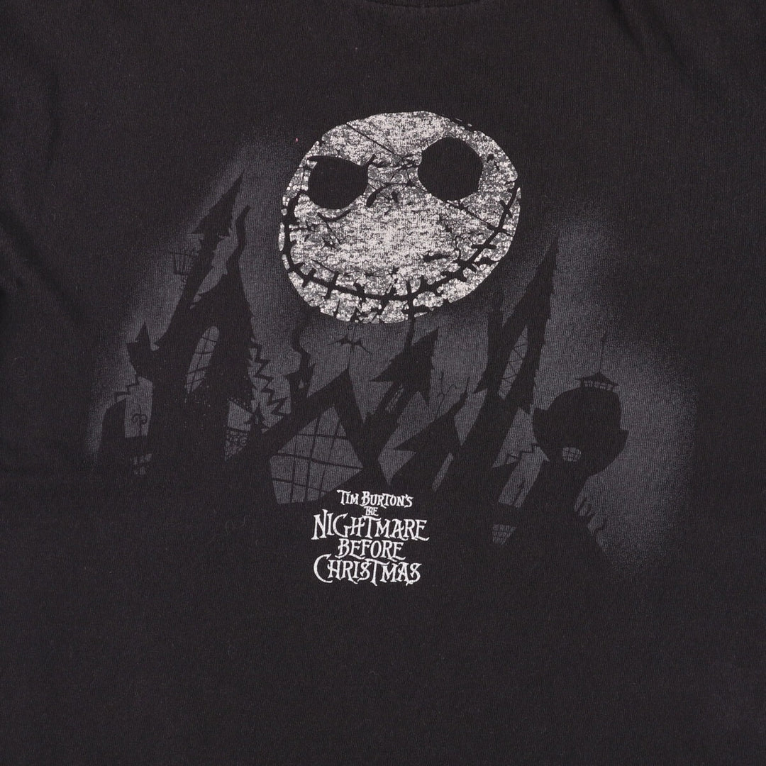 The Nightmare Before Christmas Character Print T-Shirt, Men's Size Small unclear black type Vintage Second Hand