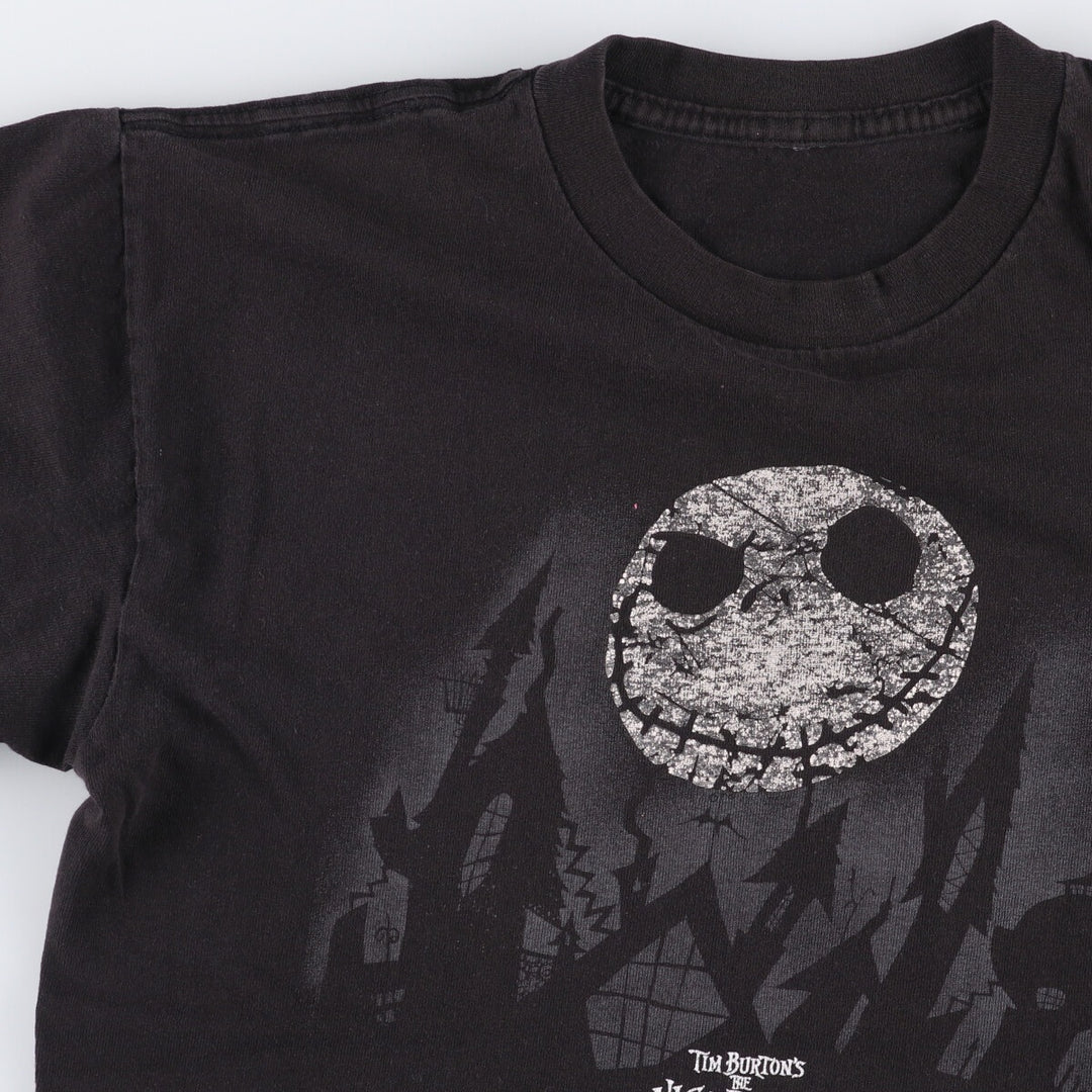 The Nightmare Before Christmas Character Print T-Shirt, Men's Size Small unclear black type Vintage Second Hand