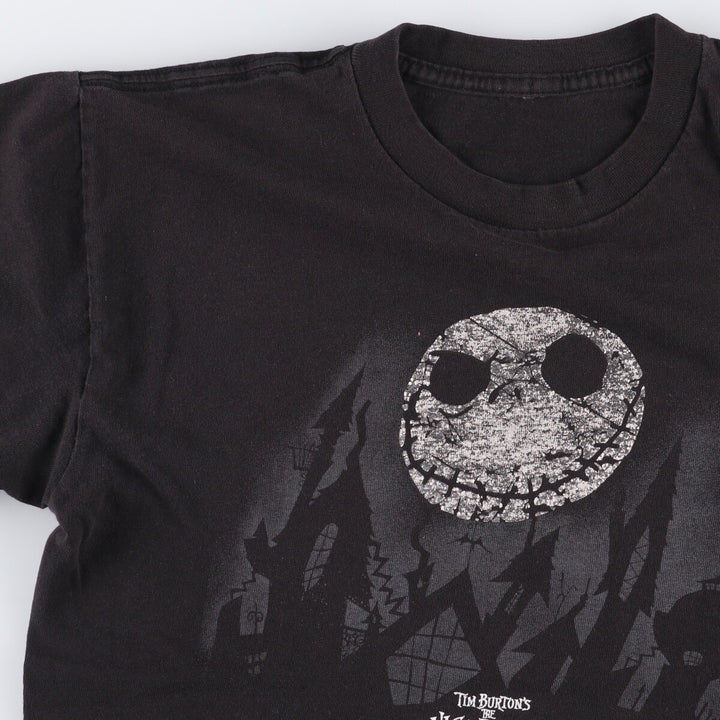 The Nightmare Before Christmas Character Print T-Shirt, Men's Size Small unclear black type Vintage Second Hand