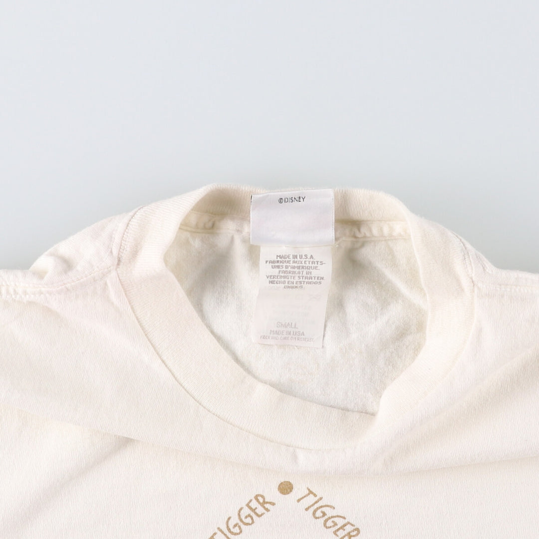 Vintage 1990'S Disney Store Tiger character print T-shirt, Made in USA, Men's Size Small cotton white type Vintage Second Hand